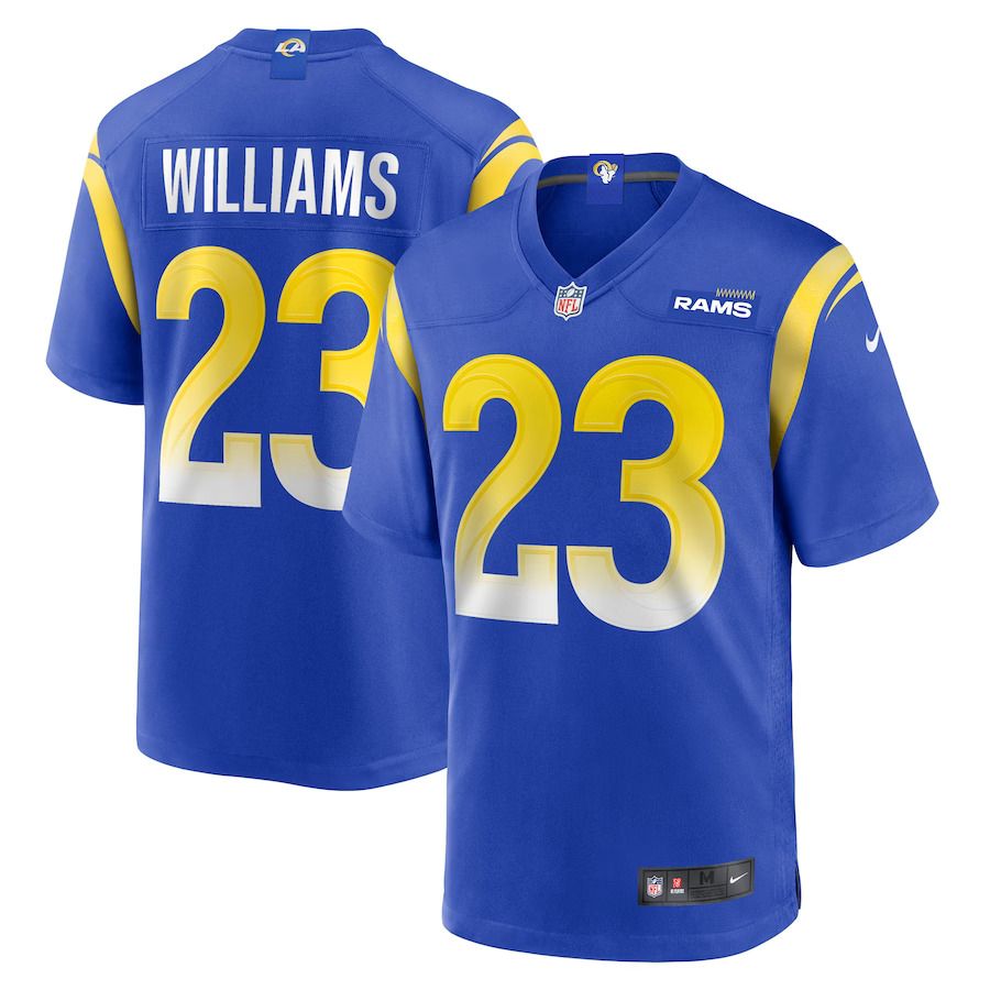 Men Los Angeles Rams #23 Kyren Williams Nike Royal Game Player NFL Jersey->los angeles rams->NFL Jersey